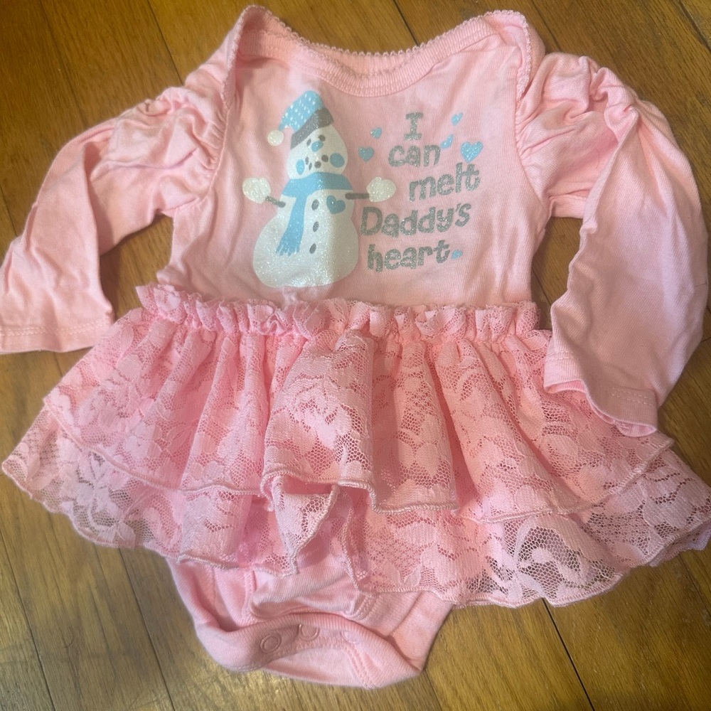 Like New! Newborn skirted onesie.